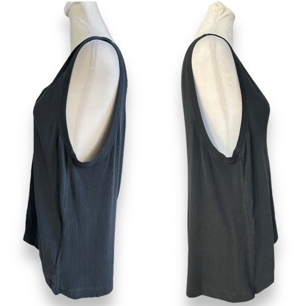 New Splendid Zinnia Viscose Double V-Neck Tank in Lead | Size Large - Picture 6 of 16